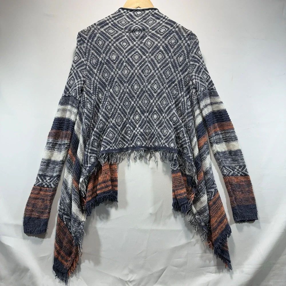 Hollister Cardigan Sweater Womens XS Multicolor Open Front Duster Boho Aztec - Picture 7 of 10